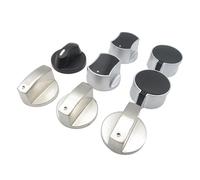 eufeifeiegds Lot de 2 boutons de commande universels for cuisinière à gaz, 6/8 mm, argentés(A3 6mm)