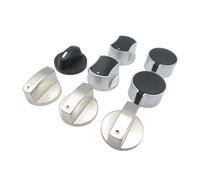 eufeifeiegds Lot de 2 boutons de commande universels for cuisinière à gaz, 6/8 mm, argentés, for four et ustensiles de cuisine(A1 8mm)