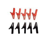 eufeifeiegds Pince crocodile 55 mm, pince crocodile, pince crocodile, pince crocodile, bricolage, sonde de test, couleur noire et rouge, câble de prise, pinces électriques isolées wefeiegds(5 red 5 bl