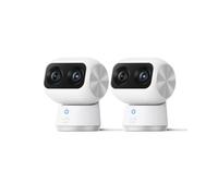 eufy Caméra intérieure S350 2 Pack | Caméra de surveillance intérieure, soins pour bébé, double objectif, 4K UHD, zoom ×8, rotation 360°, pour enfants et animaux