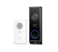 Eufy E340 Sonnette vidéo avec carillon sans fil, double objectif, vision 2K Full HD et vision nocturne en couleur
