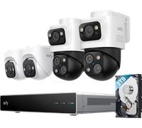 eufy Système de sécurité NVR PoE S4, 2 caméras Bullet PTZ et 2 caméras tourelle