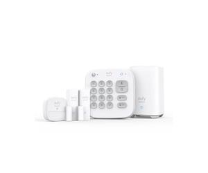 eufy Kit d'alarme Domestique 5 pièces | Clavier, détecteur de mouvement, 2 capteurs d'entrée, système d'alarme domestique, contrôle par application