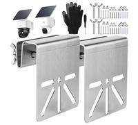 Eufy Lot de 2 supports de gouttière pour appareil photo Eufy Solocam S340/E30, avec vis, gants et tournevis, installation sans perçage, compatible avec les caméras IP PTZ DomeCameras