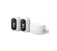 eufy Security 2 caméras eufyCam C35, Surveillance sans Fil, intérieur et extérieur, Support magnétique, Vision Nocturne, Stockage Local, sans abonnement, IP67, Compatible Panneau Solaire, Blanches