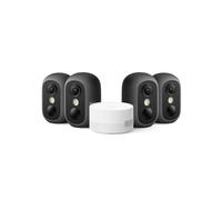 eufy Security 4 caméras eufyCam C35, Surveillance sans Fil, intérieur et extérieur, Support magnétique, Vision Nocturne, Stockage Local, sans abonnement, IP67, Compatible Panneau Solaire, Noires