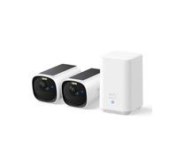 eufy Security eufyCam E40 2K Caméras Surveillance WiFi extérieure sans Fil | Caméra extérieure solaire, avec panneau solaire intégré, vision nocturne, paquet de 2 + HomeBase 2