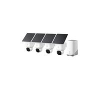 eufy Security eufyCam E42 4K Caméra Surveillance WiFi extérieur sans Fil | Caméras solaire, suivi IA, 360° PTZ, stroboscope, reconnaissance, nocturne couleur, stockage local, paquet de 4 + HomeBase 3