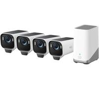 eufy Security eufyCam S3 Pro Caméra de sécurité solaire d'extérieur sans fil, vision nocturne couleur, résolution 4K, Forever Power 2.0, reconnaissance faciale AI, stockage local extensible (kit 4