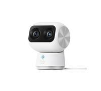 eufy Security Indoor Cam S350 Caméra de sécurité intérieure 4K UHD avec Zoom 8 x et PTZ à 360 °, idéale pour Moniteur de bébé/Appareil Photo pour Animaux domestiques/Chiens/sécurité à Domicile, IA