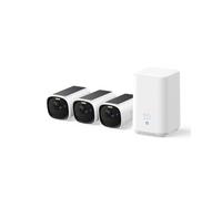 eufy Security Kit de 3 caméras eufyCam E40 (HomeBase 2),caméras de sécurité solaires sans Fil pour l’extérieur, 2K avec Panneau Solaire intégré, Vision Nocturne MaxColor, Configuration 3+1