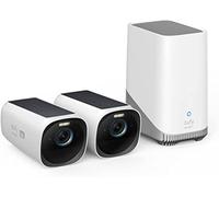 eufy Security S330 eufyCam 3 Kit de caméra de sécurité extérieure sans Fil, caméra 4K avec Panneau Solaire intégré, Forever Power, Reconnaissance faciale AI, 2+1 KIT