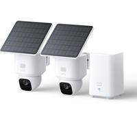 Eufy Caméra IP de sécurité sans fil SoloCam E30 - 2K, Rotation 360°, Suivi IA - Pack 2 + HomeBase 2