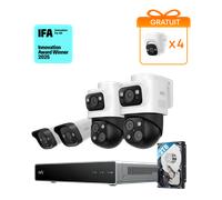 eufy Système de sécurité NVR PoE S4, 2 caméras Bullet PTZ et 2 Bullet