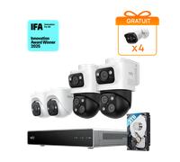eufy Système de sécurité NVR PoE S4, 2 caméras Bullet PTZ et 2 caméras tourelle