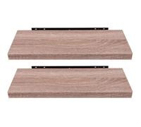 EUGAD 2 pièces Étagères Murale en MDF,étagère de Rangement,120x22,9x3,8cm,Chêne Jaune