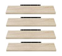 EUGAD 4 pièces Étagère Murale étagères suspendues en Bois,100x22,9x3,8cm Chêne Jaune 0118QJ-4