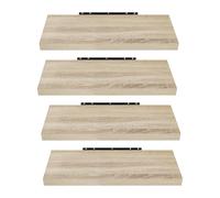 EUGAD 4 pièces Étagère Murale étagères suspendues en Bois,50x22,9x3,8cm Sonoma Chêne 0091QJ-4