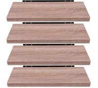 EUGAD 4 pièces Étagère Murale étagères suspendues en Bois,60x22,9x3,8cm Chêne Jaune