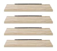 EUGAD 4 pièces Étagère Murale étagères suspendues en Bois,80x22,9x3,8cm Sonoma Chêne 0046QJ-4