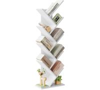 EUGAD Bibliothèque, Étagère à 8 Niveaux, 40x20x127cm, Blanc, 0011SHG