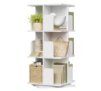 EUGAD Bibliothèque Rotative à 3 Niveaux avec 12 Compartiments, 40x94,5x40 cm, Blanc