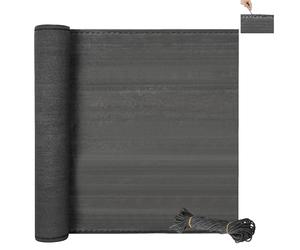 EUGAD Brise-Vue Renforcé en HDPE 1,8x6m avec Corde de 14m,Pare-Soleil Protection de la Vie privée du Balcon Protection Contre Le Vent la poussière Le Soleil Anthracite