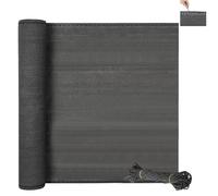 EUGAD Brise-Vue Renforcé en HDPE 1x6m avec Corde de 14m Anthracite