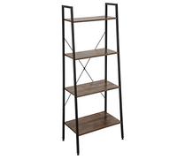 EUGAD Étagère bibliothèque étagère en métal Design Industriel en MDF et métal 60x35x148cm,Vintage 0007ZWJ