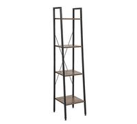 EUGAD Étagère de Rangement à 5 Niveaux | ,en MDF et Métal Style Industriel,34x35x148cm, Chêne Vintage