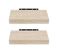 EUGAD Étagère Murale Lot de 2 étagères tablettes Style Moderne en Bois,25x22,9x3,8cm Sonoma Chêne 0012QJ-2