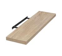 EUGAD Étagères Murale en MDF,étagère de Rangement décorative Flottante 120cm Longueur,Chêne