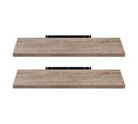 EUGAD Étagères Murale, Etagere Murale 100cm, Helles Kaffeebraun MDF 2er | Étagère de Rangement Décorative Flottante, Geeignet für die Installation in Wohnzimmer, Schlafzimmer, Badezimmer, Flur