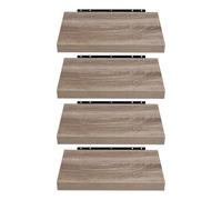 EUGAD Étagères Murale, Etagere Murale 40cm, Helles Kaffeebraun MDF 4er | Étagère de Rangement Décorative Flottante, Geeignet für die Installation in Wohnzimmer, Schlafzimmer, Badezimmer, Flur