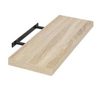 EUGAD Étagères Murale, Etagere Murale 50cm, Helle Holzmaserung MDF 1er | Étagère de Rangement Décorative Flottante, Geeignet für die Installation in Wohnzimmer, Schlafzimmer, Badezimmer, Flur