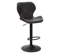 EUGAD Lot de 1 Tabouret de Bar réglable en Hauteur en Similicuir,Tabouret comptoir Style rétro,Anthracite 0665BY-1