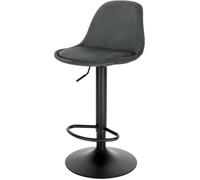 EUGAD Tabouret Bar, Chaise Pivotante, Tabouret de Bistrot Hauteur Réglable, Tabouret de Comptoir, Gris foncé E0AG0041-1