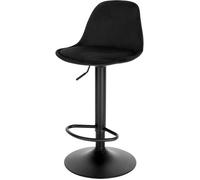 EUGAD Tabouret Bar, Chaise Pivotante, Tabouret de Bistrot Hauteur Réglable, Tabouret de Comptoir, Noir E0AG0040-1