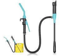 EUIOOVM Pompe Essence Electrique Pompe Carburant Automatique Pompe de Transfert de Liquide a Gasoil Siphon Portable à Essence 2.4 Gpm pour Carburant Huile Diesel Eau (Bleu)