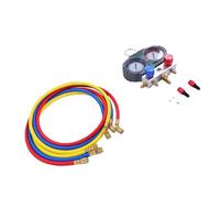 Eujgoov Ac Manifold Gauge Set, 500 Psi 800 Psi Dual Gauges | Kit de charge CVC Corps de valve en laiton, lentille en verre trempé, contrôle de pression prêt avec des , réglage du zéro