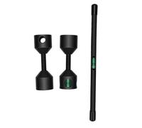 Eujgoov Aligneur de Bride Filetée Réglable, Niveau à Bulle intégré, pour | Construction en Acier allié, Outil de Nivellement à Bride, Compatible avec les Trous de 1/2 à 1-7/16 Pouces, pour
