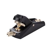 Eujgoov Avion à Bloc à Angle Bas, Rabot à Main pour le Travail du Bois, Lame de 33 Degrés de 28 Mm avec Corps en Aluminium, Raccords en Laiton pour Lisser les Bords, Tailler la