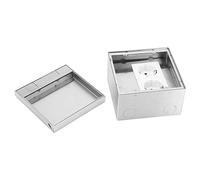 Eujgoov Boîte de Prise de Sol Affleurante, Double Prise Européenne, | Prise de Courant Encastrée au Sol avec 2 Prises UE, Indice 16A 250V AC, Plaque de Couverture en Acier Inoxydable, Usage