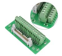 Eujgoov Carte de Dérivation à Broches Mâles 34 Broches, Connecteur de | Bloc Terminal à Vis, 48 V 1 A Nominal, Prend en Charge Rail DIN 15,32,35 Mm, Support PCB pour Servo