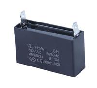 Eujgoov Condensateur CBB61, Coque en Plastique, 12UF AC350V pour Générateur à et Moteur de Ventilateur avec Trou de Montage, Assure un Démarrage en Douceur et un Fonctionnement Efficace