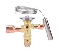 Eujgoov Détendeur Thermostatique Externe équilibré 5/8 7/8 ODF 27KW R410A | Régulateur de débit de réfrigérant, capillaire de 1,5 m, capteur en acier inoxydable soudé, étranglement en laiton,