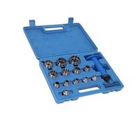 Eujgoov Ensemble de Poinçons Creux, Outil de Perforation pour le Cuir en Acier avec 13 Tailles Interchangeables de 3 16 Pouces à 1 3 8 Pouces, Boîte de Rangement Bleue, pour la Réparation de