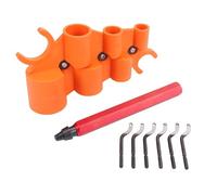 Eujgoov Ensemble d'outils d'ébavurage de Tuyaux en Alliage 'Aluminium et Acier Rapide, Alésoir pour Tuyaux en Cuivre et Aluminium en PVC de 1 à 4 à 1 Pouce avec Règle de Profondeur pour la
