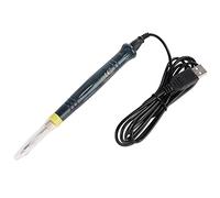 Eujgoov Fer à Souder USB 8 W Portable, avec Poignée Antidérapante | CC 5V Brancher et Utiliser, Compatible avec Batterie Externe, 480℃, Indicateur LED, Capuchon de Protection, Support Inclus