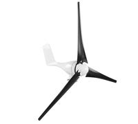 Eujgoov Générateur éolien 1200W 48V avec 3 Pales en Nylon (BLACK #16) | Petite éolienne 1200W 48V avec Fiber de Nylon, générateur à aimant Permanent à 3 pales, démarrage de 2m s pour cabine de